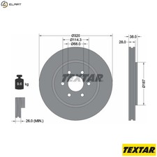 2x BRAKE DISC 92164403
