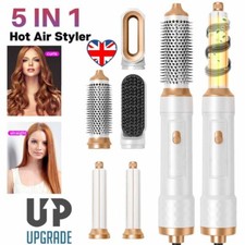 5 IN 1 Pro Air Wrap Blow Hair Styler Curler Straightener Hot Air Comb Brush Xmas