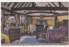 Oak Bedroom, The Crown Inn Chiddingfold, Surrey Art Postcard, B692