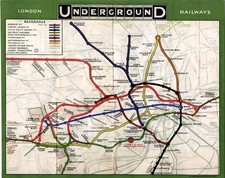 London Tube Map 1908 Vintage