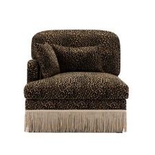 Leopard Print Chenille Sofa w/
