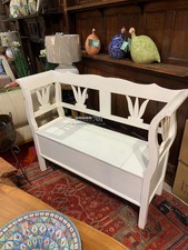 Painted pine settle
