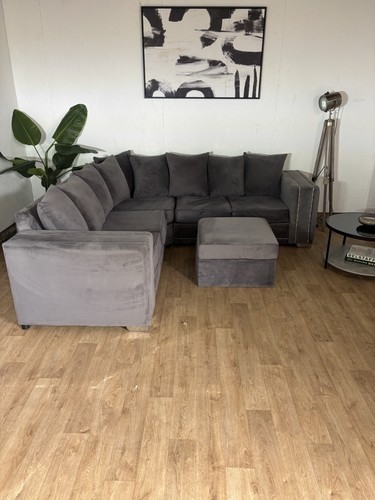 Grey suede effect corner - effect,