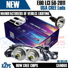 BMW 5 Series E60 LCi H7 Angel Eyes LED Light 90w CanBus Bulbs Flat Design /A29