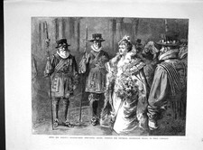 Original Old Antique Print