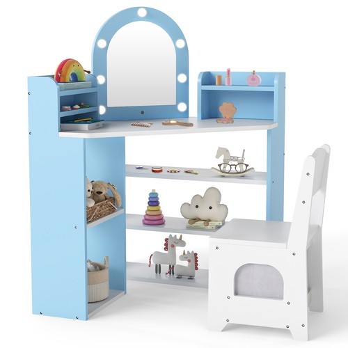 Kids vanity with lights pink - kids,