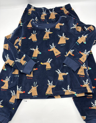 Blue reindeer fleece long - m&s,