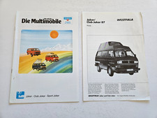 VOLKSWAGEN T3 T25 WESTFALIA CAMPER VAN SALES BROCHURE 1986 1987 GERMAN