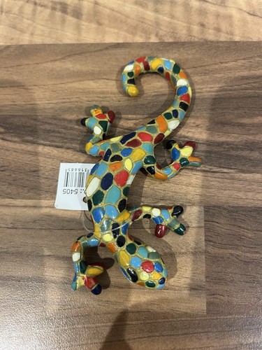Mosaic tiled pottery lizard - mosaic,
