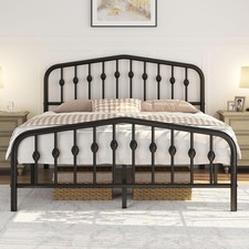 Metal bed frame with - bed, victorian