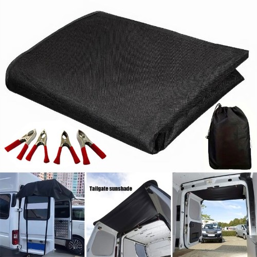 Van rear barn door awning - van,