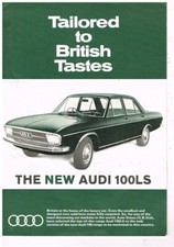 AUDI 100LS SALOON (C1 SERIES) ORIGINAL 1969-70 FACTORY UK LAUNCH SALES BROCHURE