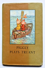 Vintage Ladybird Book, Piggly Plays Truant 1958, series 401, 2/6, DJ, Gd-VGC