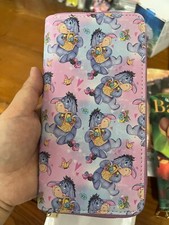 Disney donkey eeyore PU Leather ZIP Wallet Purse Money card bag new