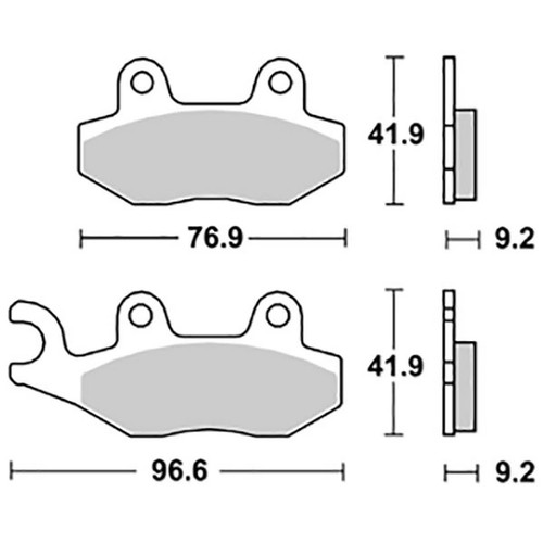 Pair brake pads sbs 163 - of,