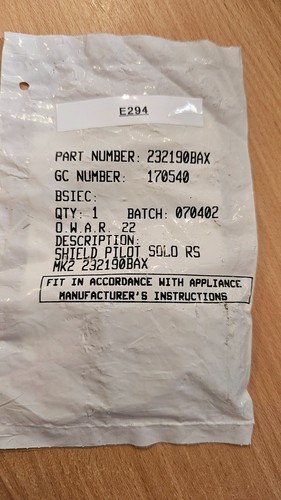 Baxi 232190bax shield - 232190bax, pilot