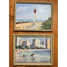 Set of 2 Vintage Oil Paintings