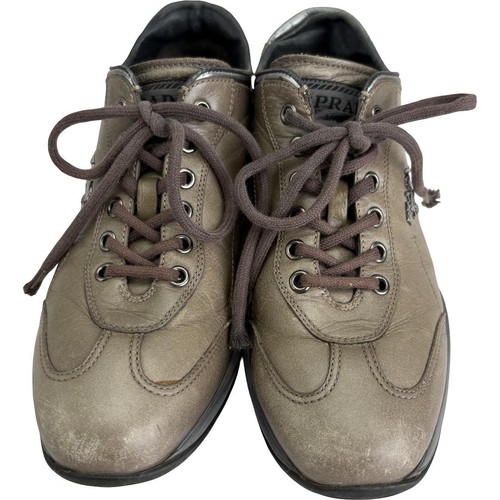 Prada leather sneakers - prada,