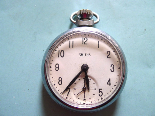 Smiths hand wind chrome cased - chrome,