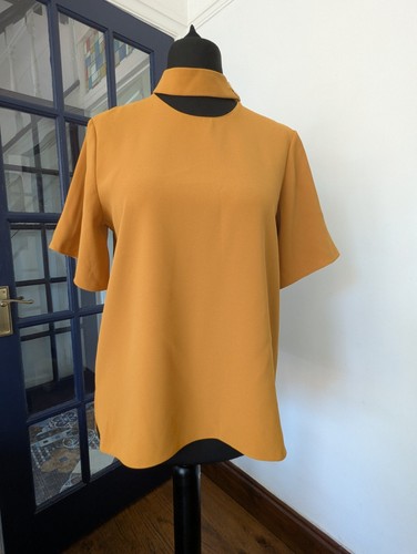 Zara mustard choker neck - mustard,