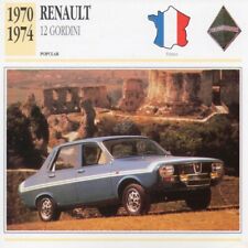 1970-1974 RENAULT 12 GORDINI Classic Car Photograph / Information Maxi Card