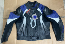 RICHA Mens Leather Race Motorcycle Motorbike Jacket Size UK 46" Chest (H78)