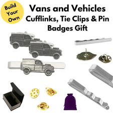 Vehicles Cufflinks Tie Clips & Lapel Pin Badges