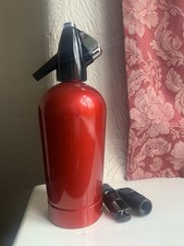 Vintage Red Sparklets Soda Syphon/stream Bottle 1960/70