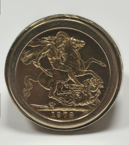 1978 sovereign ring 22ct set - sovereign, ring,