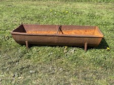 Small Vintage Cast Iron Trough Garden Planter approx length 63cm