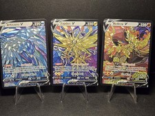 Articuno, MOLTRES, & ZAPDOS CUSTOM Stained Glass Holo Cards -Display Only