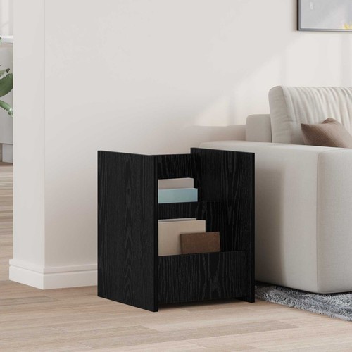 Magazine rack black oak - black,