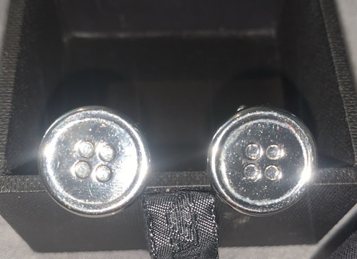 Men silver cufflinks - men's,