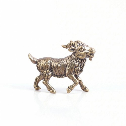 Brass goat figurine decorative - brass,
