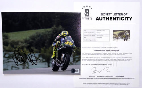 Valentino rossi signed 8x10 - valentino,