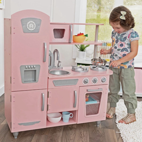 Kidkraft pink vintage - vintage, wooden