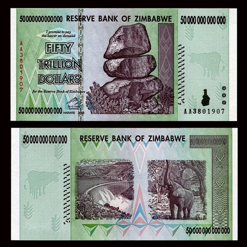 Zimbabwe trillion dollars - 50,