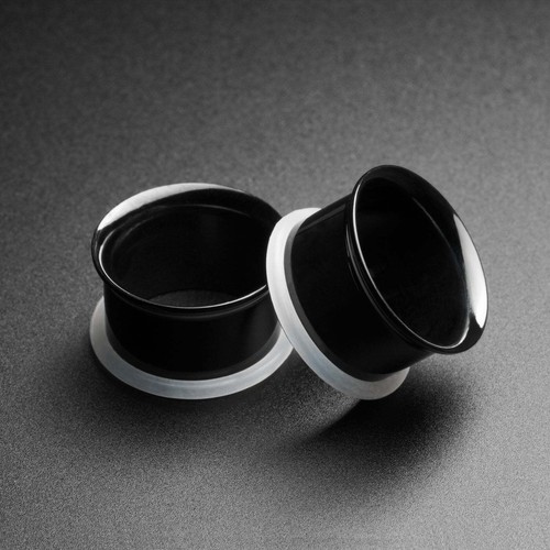 Black pvd single flare tunnel - single,