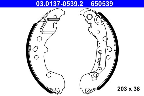 Ate 0137 0539 - brake, shoe