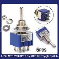 5Pcs 6-Pin MTS-203 3 Position