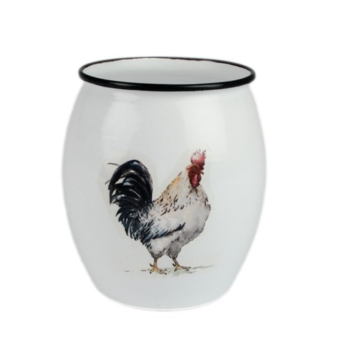 Metal enamel chicken - metal,
