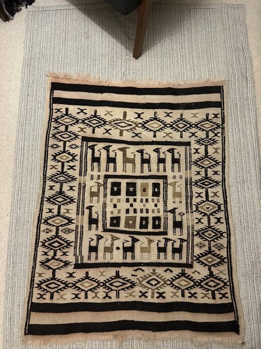 Vintage alpaca aztec wool - aztec, rug