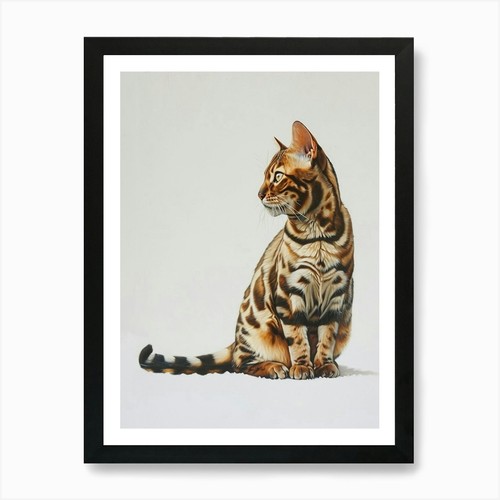 Bengal cat painting - bengal, 4
