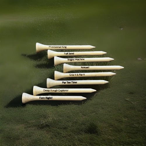 Funny engraved wooden golf - funny,