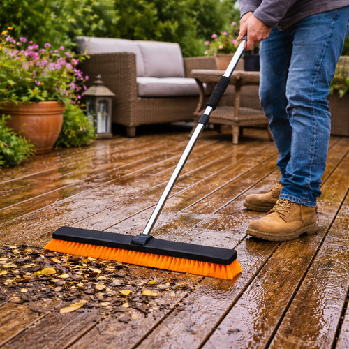 Telescopic stiff garden - stiff, broom