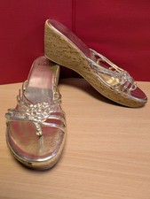 Faith Golden Wedge Sandals UK6