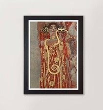 Framed Hygieia by Gustav Klimt Art Nouveau Poster Print Wall Art Wall Decor