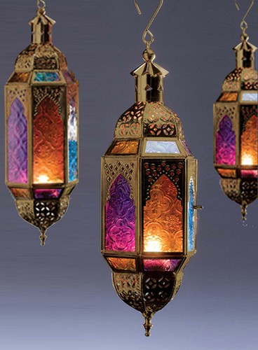 Hanging glass lantern antique