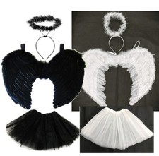 ANGEL HALO DEVIL FAIRY WINGS HALLOWEEN CHRISTMAS TUTU SKIRT WINGS PARTY LOT