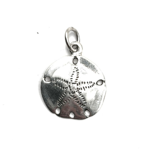 Sterling silver sand dollar - sand,